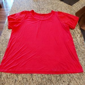 TORRID Women's Super Soft Knit Shirt Size 3 (3X) Pink Short Sleeve